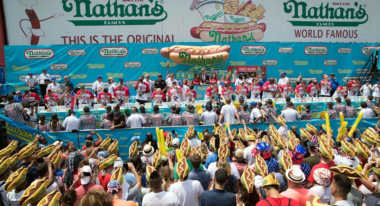 Nathan's Hot Dog Eating Contest Men's contest canceled due to